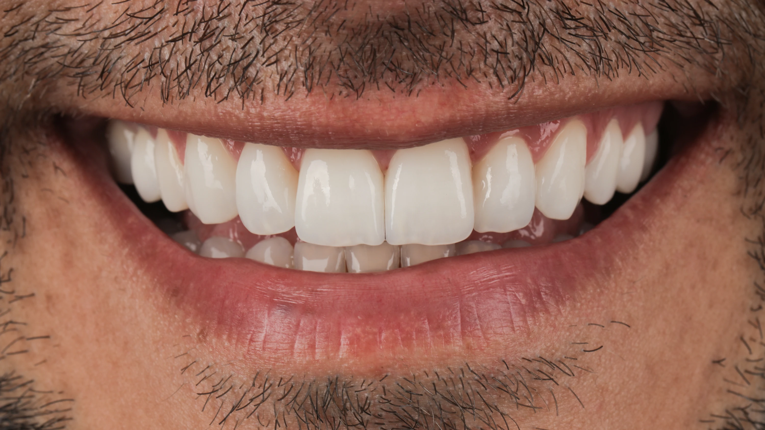 A man's smile with natural tooth shapes