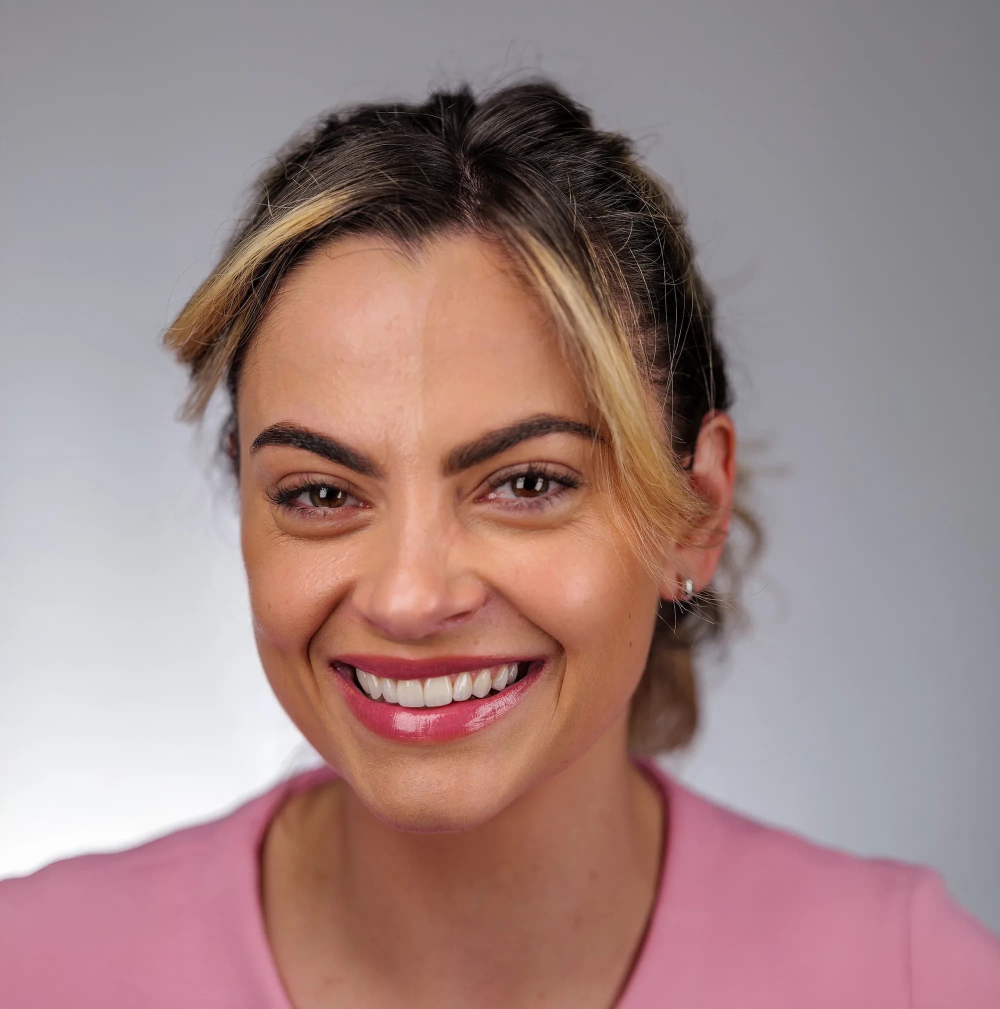 Smiling patient with natural-looking teeth